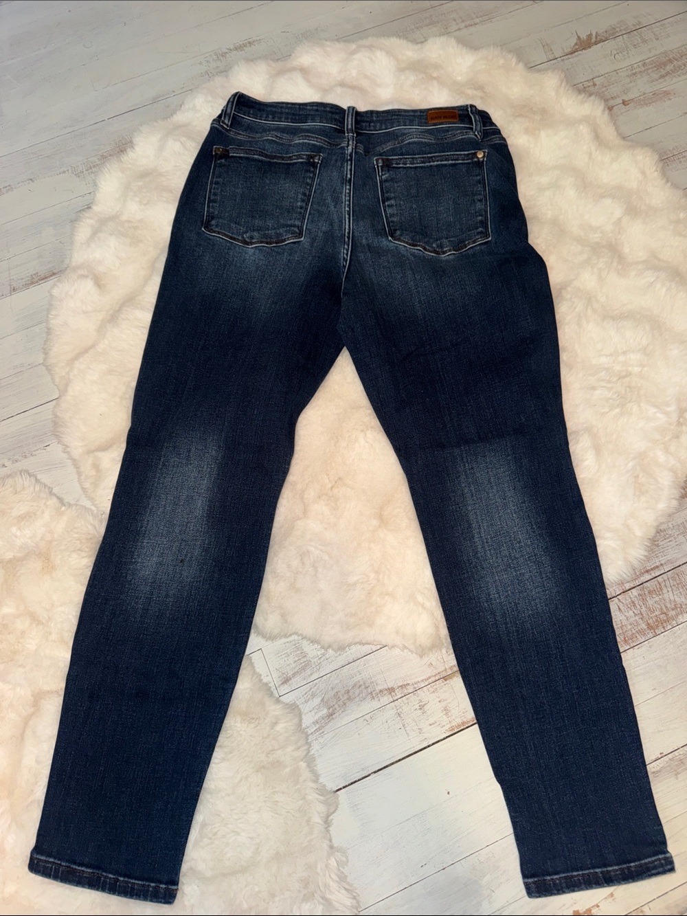 Judy Blue Medium Dark Blue Skinny Jeans - Picture 6 of 7